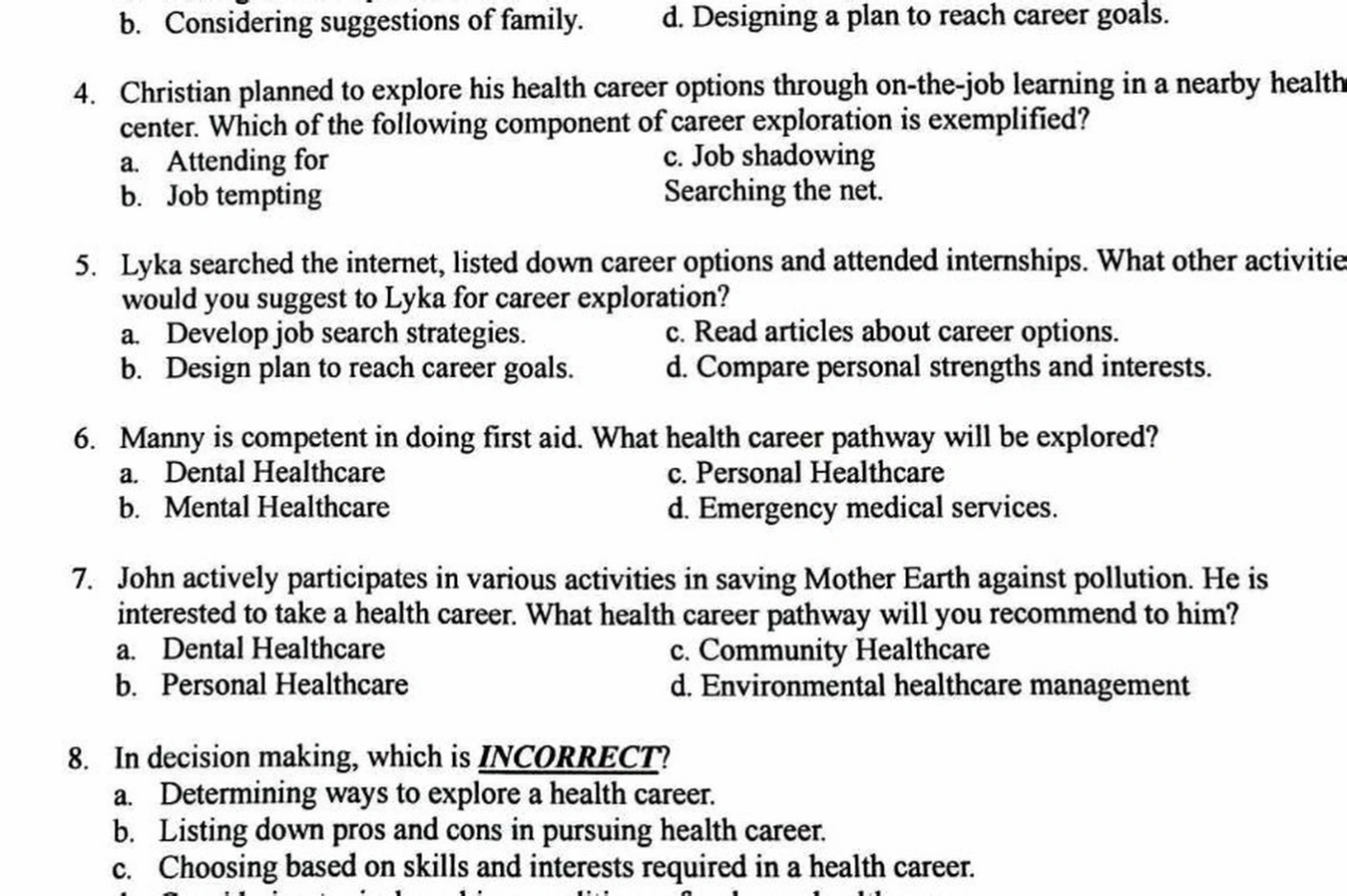 Second career planning meeting